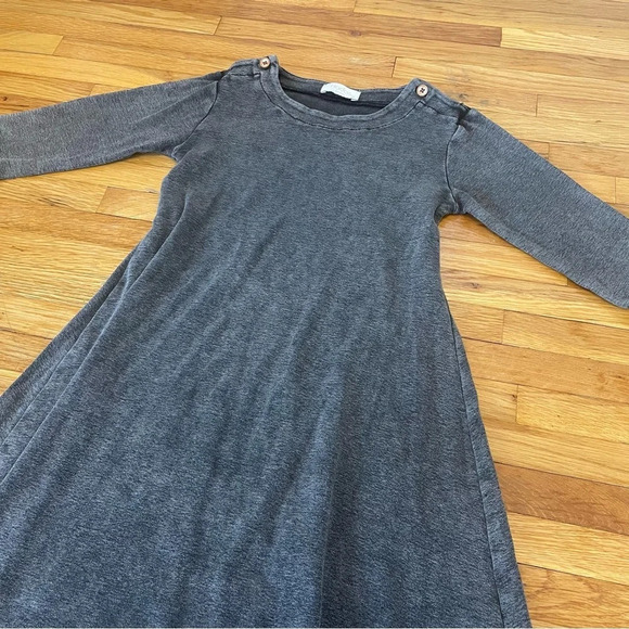 4/$25 HADAS by KIDICHIC Gray A-Line Dress 3/4 Sleeve Knee Length Size 10 - Picture 3 of 5